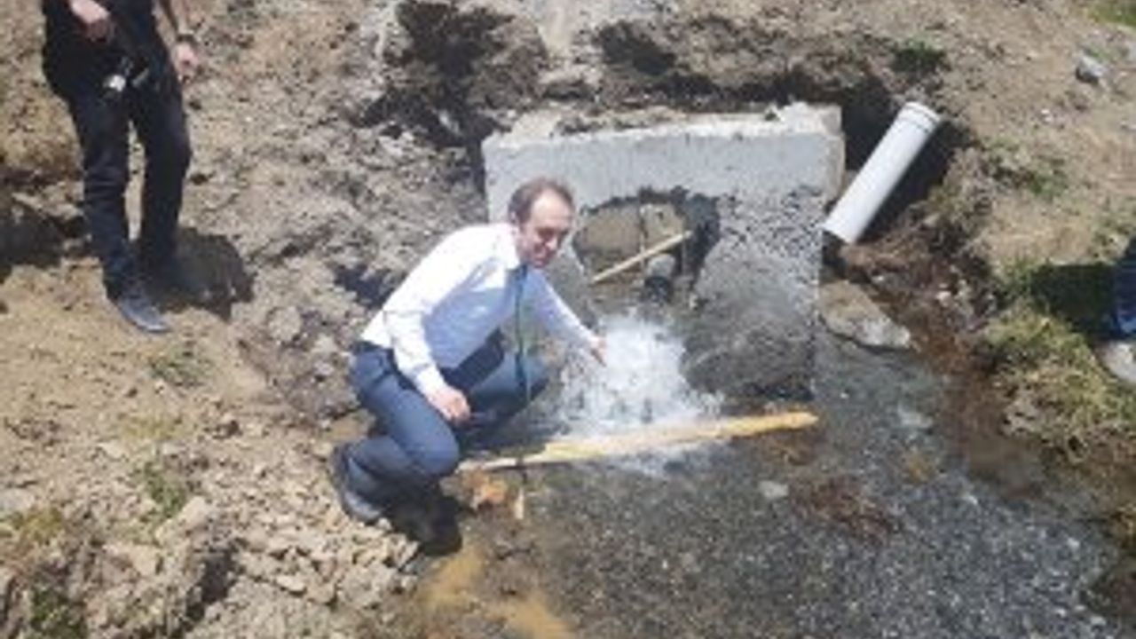 Başkan Epcim, içme suyu inşaat çalışmalarını yerinde inceledi