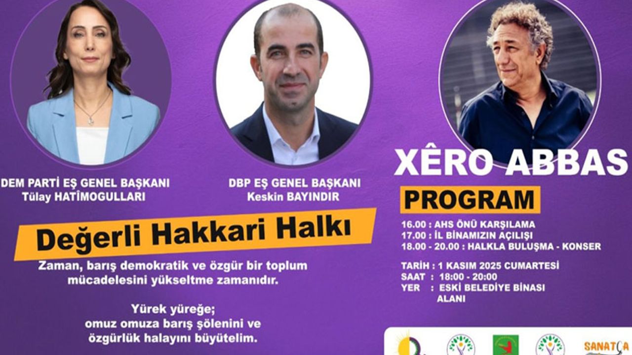 Hakkari DEM Parti'de açılış ve şölen hazırlığı