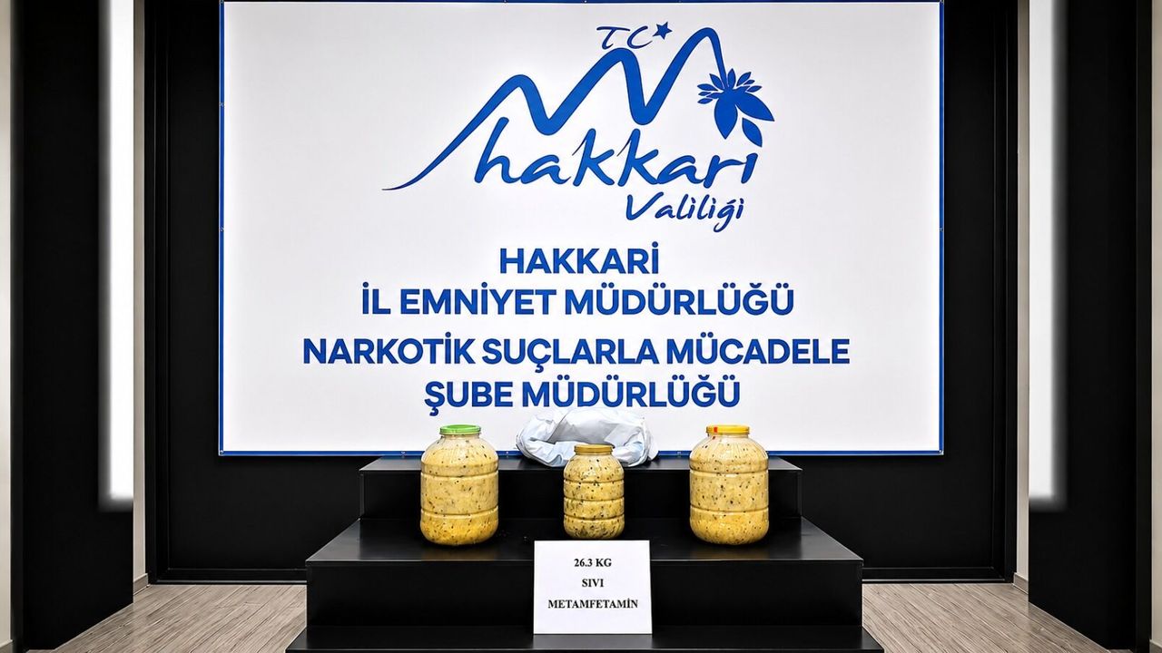 Yüksekova’da 26,3 kilogram sıvı metamfetamin ele geçirildi