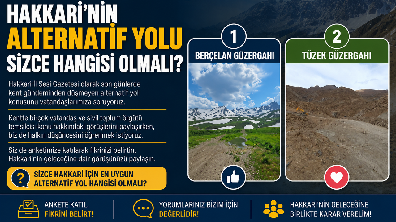 Hakkari’nin alternatif yolu sizce hangisi olmalı?