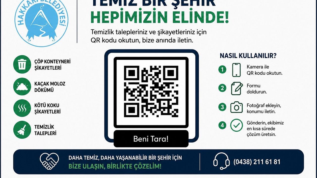 Hakkari Belediyesi Çevre Bildirim Sistemini devreye aldı