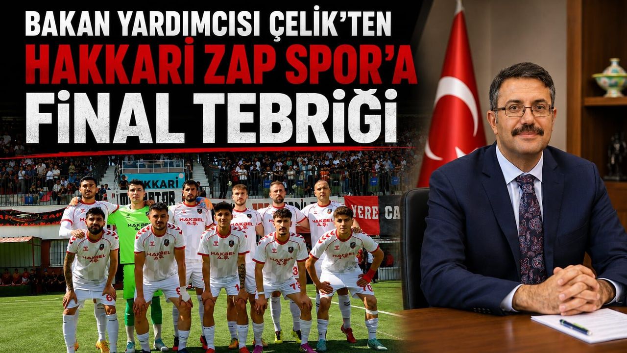 Bakan Yardımcı Çelik'ten Hakkari Zap Spor'a final tebriği