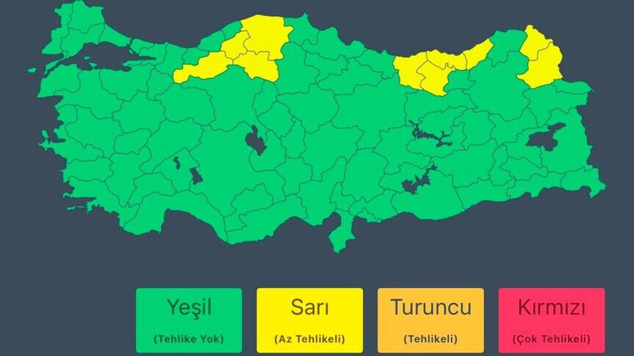 10 il için sarı kodlu sağanak uyarısı