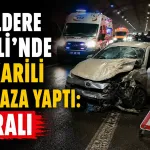 Güzeldere Tüneli’nde Hakkarili aile kaza yaptı: 1 yaralı