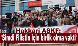 Hakkari ASKF: 'Şimdi Filistin için birlik olma vakti'