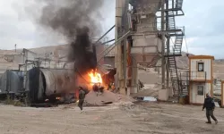 Van’da Asfalt şantiyesinde büyük yangın