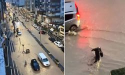 Cizre’de sağanak nedeniyle cadde ve sokaklar göle döndü