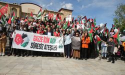 Hakkari’de İsrail protesto edildi