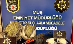 Muş'ta durdurulan 2 araçta uyuşturucu ve silah bulundu