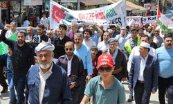 Şemdinli’de Filistin'e destek yürüyüşü düzenlendi