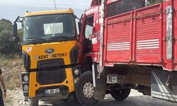Beton mikseri ile kamyonun arasında sıkışan sürücü öldü