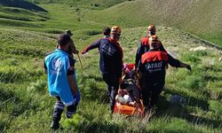 Kayalık alanda mahsur kalan kişi için ekipler seferber oldu