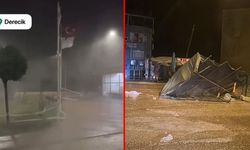 Derecik'te sert fırtına ve yağmur hayatı olumsuz etkiledi