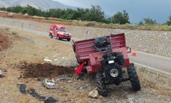 Devrilen tarım aracındaki bir kişi öldü