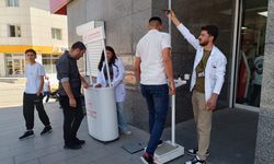 Hakkari'de sağlıklı yaşam için boy ve kilo ölçümü uygulaması