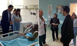 Parlak ve DEM Parti'den hastane ziyareti