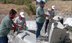 Hakkari’de tahrip edilen çöp konteynerleri onarılıyor