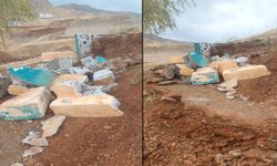 Hakkari'de mezarlıktaki çeşme tahrip edildi