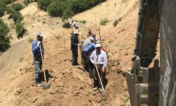 Durankaya'da mahallenin sulama kanalı yenilendi