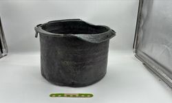 Yaklaşık 1400 yıllık bronz kazan bulundu