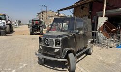 Hakkarili lastikçi hurdadan arazi aracı yaptı