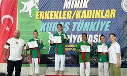 Hakkarili miniklerden çifte madalya