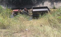 Sulama kanalına uçan traktörün sürücüsü öldü