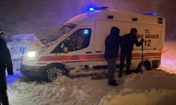 Hakkari'de kardan kapalı köyde hayat kurtaran müdahale