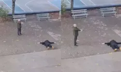 Şantajcıyı lise bahçesinde silahla rehin aldı