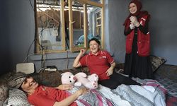 Konya’da baba ve engelli kızı Kızılay sürpriziyle sevindi