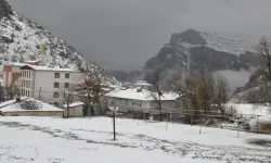 Çukurca'da kar yağışı etkili oldu