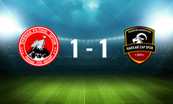 Zap Spor Şırnak deplasmanında 1 puanla döndü