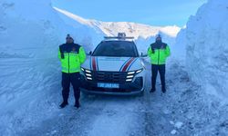 Hakkari’de kış trafiği için jandarma sahada