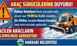 Hakkari Belediyesi’nden sürücülere kar uyarısı