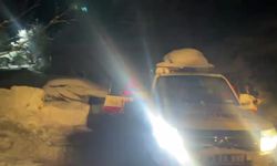 Kar engeline rağmen hasta hastaneye ulaştırıldı