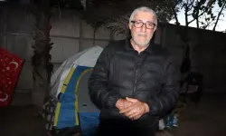 Parkta çadırda yaşam mücadelesi