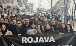 Şemdinli’de Halep’e yönelik saldırılara karşı yürüyüş