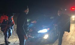 Tipide mahsur kalan araçlar kurtarıldı