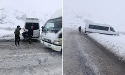 Hakkari–Van karayolunda kaza: araç kara saplandı