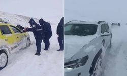 Hakkari'de VEDAŞ ekibi fırtına nedeniyle mahsur kaldı