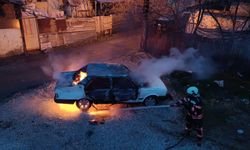 babasının aracını yakan kişi gözaltına alındı