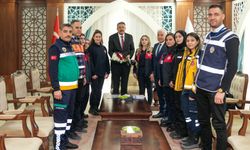 112 personelinden Vali Çelik’e ziyaret