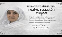 Karadeniz Ailesi’nden taziye teşekkür mesajı