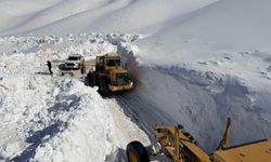 3 bin 300 rakımlı mezra yolunda karla mücadele sürüyor