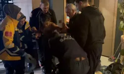 Düştüğü havalandırma boşluğundan halatla kurtarıldı