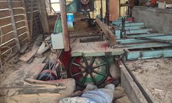 Başı şerit testereye sıkışmış halde ölü bulundu