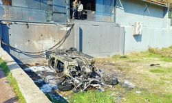 Takla atıp, alev alan otomobilin sürücüsü yaralandı