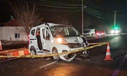 Hafif ticari araç elektrik direğine çarptı: 1 ölü, 1 yaralı