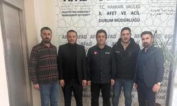Hakkari TÜGVA’dan AFAD Müdürü Kanat’a ziyaret