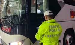 Bayram tatili öncesi terminalde trafik denetimi